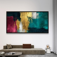 אמנות קנבס גדולה לסלון בגוונים עמוקים ומרשימים