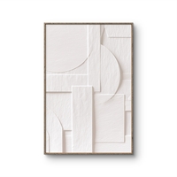 תמונת קיר מודרנית בגווני שמנת עם עיצוב גאומטרי נקי