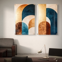 זוג תמונות זכוכית לסלון / חדר שינה 