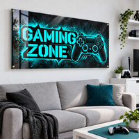 תמונת זכוכית Gaming Zone בטורקיז | דגם GG7774