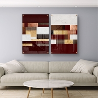 זוג תמונות זכוכית לסלון / חדר שינה 