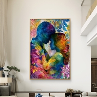 תמונת קיר קנבס אהבה צבעונית בעיצוב אומנותי מודרני