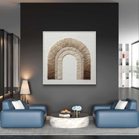 קשת בוהו – תמונת קנבס בוהו מינימליסטית עם קשת טקסטורה | SQ3383