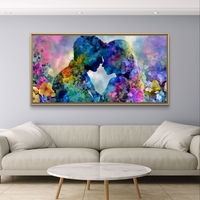 תמונת קנבס לסלון/חדר שינה | אהבה בצבעים | דגם - CS4671