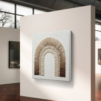 קשת בוהו – תמונת קנבס בוהו מינימליסטית עם קשת טקסטורה | SQ3383