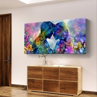 תמונת קנבס לסלון/חדר שינה | אהבה בצבעים | דגם - CS4671