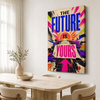 תמונת קנבס השראה THE FUTURE IS YOURS בעיצוב רטרו | דגם MT398