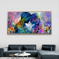 תמונת קנבס לסלון/חדר שינה | אהבה בצבעים | דגם - CS4671