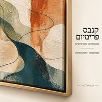 תמונת קנבס פרימיום אבסטרקט כחול עמוק וחלודה | דגם PR4345