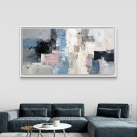 תמונת קנבס גדולה בעיצוב אבסטרקט פסטלי מבית תכשיט לבית