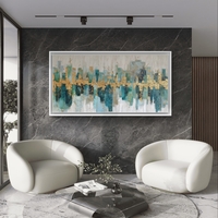 תמונת קנבס לסלון/חדר שינה | קו הזהב העירוני | דגם - CR8854