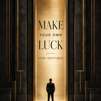 תמונת קנבס מוטיבציה MAKE YOUR OWN LUCK | דגם MV107