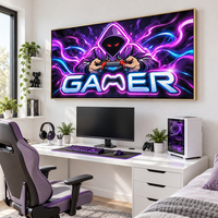 תמונת קנבס GAMER ניאון סגול־כחול | דגם GA7775