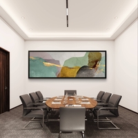 אדמת פסטל – תמונת קנבס אבסטרקטית בגווני מנטה, בז׳, חום וזהב | CL6002