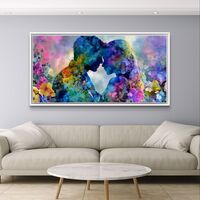 תמונת קנבס לסלון/חדר שינה | אהבה בצבעים | דגם - CS4671