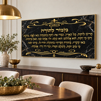 תמונת קנבס מזמור לתודה שחור וזהב בסגנון יוקרתי | דגם RB8993