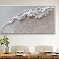 תמונת קנבס טקסטורה לבנה בסגנון גלים עדינים – NEXTGEN BY BAR