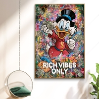 Rich Vibes Only - תמונת קנבס צבעונית בסגנון פופ ארט לחדר עבודה – דגם MT3171