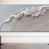 תמונת קנבס טקסטורה לבנה בסגנון גלים עדינים – NEXTGEN BY BAR