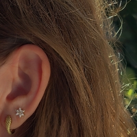 עגיל BLOOM יהלומים לבנים מעבדה