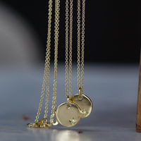 שרשרת ירח מלא תליון קטן