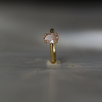 טבעת יהלום ורוד אובל NOA