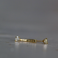 עגיל עניבה יהלום לבן מעבדה