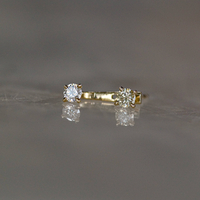 עגיל עניבה יהלום לבן מעבדה