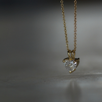שרשרת יהלום  לב   0.50CT  מעבדה