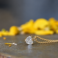 שרשרת יהלום לב  0.50CT  מעבדה