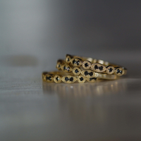 טבעת lace arc יהלומים שחורים