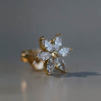 עגיל BLOOM יהלומים לבנים מעבדה