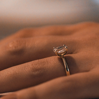 טבעת יהלום ורוד אובל NOA