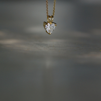 שרשרת יהלום  לב   0.50CT  מעבדה
