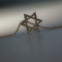 שרשרת תליון מגן דוד גדול