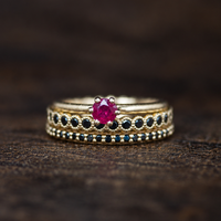 טבעת EMILY יהלומים שחורים