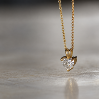 שרשרת יהלום לב  0.50CT  מעבדה