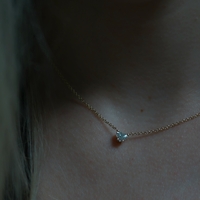שרשרת יהלום  לב  מרחף 0.50CT  מעבדה