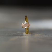 טבעת יהלום ורוד אובל NOA