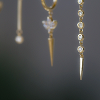 עגיל spira drop יהלומים לבנים