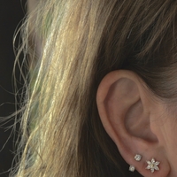 עגיל BLOOM יהלומים לבנים מעבדה