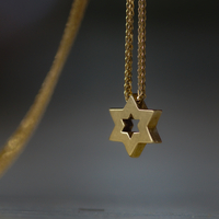 שרשרת תליון מגן דוד תלת מימד