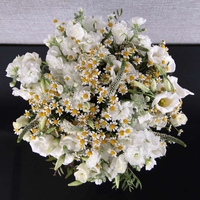 Butterfly Haven - white lisianthus bouquet in a vase