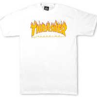 Thrasher - טי שירט לוגו בלבן
