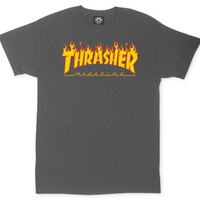 Thrasher - טי שירט לוגו באפור