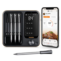 מדחום אלחוטי INKBIRD INT-14-BW עם 4 פרובים – WiFi + Bluetooth לגריל, מעשנה וטאבון