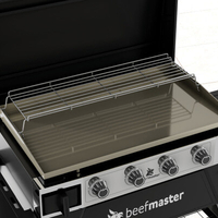 גריל פלאנצ'ה Beefmaster 4 עם עגלה | 4 מבערים ומשטח פלדה 4 מ