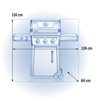 גריל גז Napoleon Freestyle PRO 365 IL עם כירת אינפרא אדום SIZZLE ZONE™ – שחור