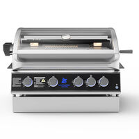 גריל גז בנוי Beefmaster Deluxe 4 Built-In | 4 מבערי Quad, רוטיסרי ואינפרא אדום