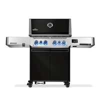 גריל גז Napoleon Prestige 500 Connected RSIB IL שחור | WiFi + Bluetooth | 4 מבערים | SIZZLE ZONE